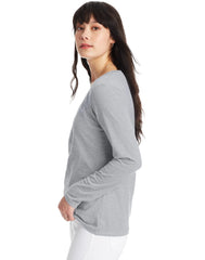 Hanes Women's Long Sleeve Cotton V-Neck T-Shirt