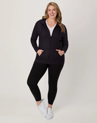 Hanes Women's Slub Jersey Full Zip Hoodie