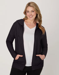 Hanes Women's Slub Jersey Full Zip Hoodie