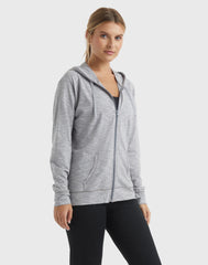 Hanes Women's Slub Jersey Full Zip Hoodie