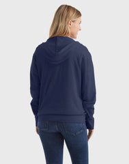 Hanes Women's Slub Jersey Full Zip Hoodie