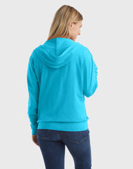 Hanes Women's Slub Jersey Full Zip Hoodie