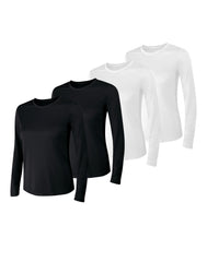 Hanes Sport Cool DRI Women's Performance Long Sleeve T-Shirt, 4-Pack