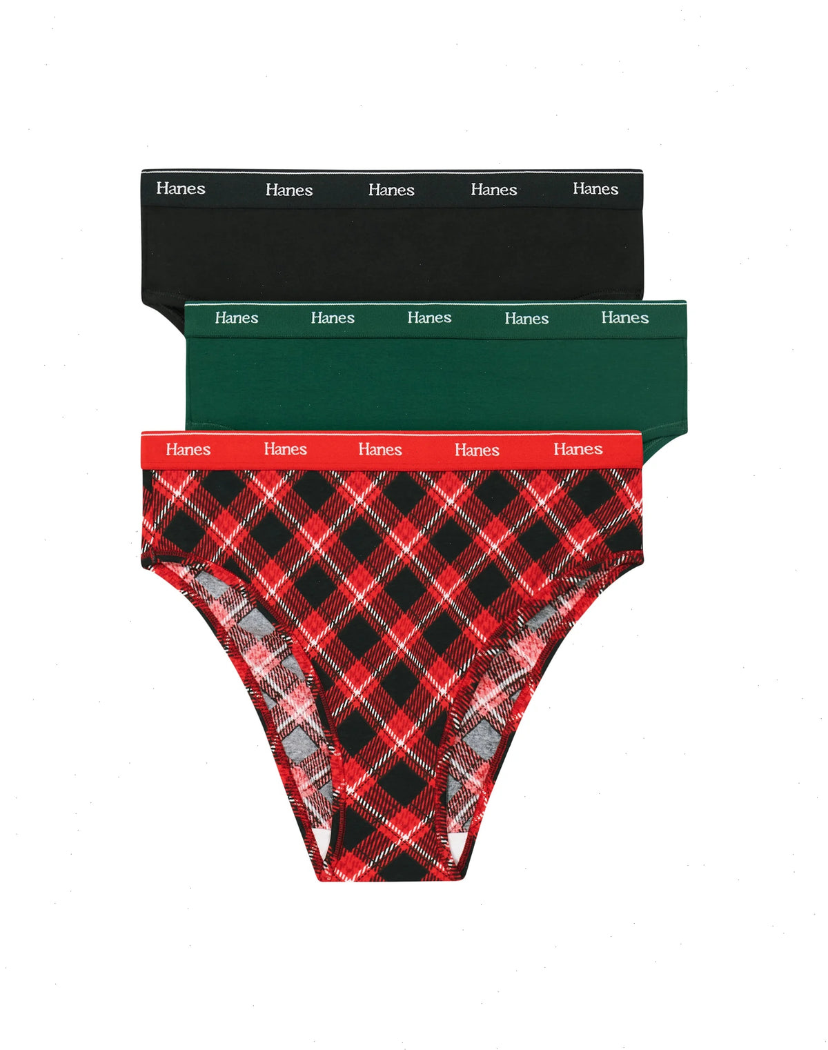 Hanes Originals Women's Hi-Leg Underwear, Breathable Stretch Cotton, 3-Pack