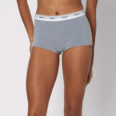 Hanes Originals Women&rsquo;s Boyshort Underwear, Breathable Stretch Cotton, Assorted, 4-Pack