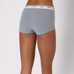 Hanes Originals Women&rsquo;s Boyshort Underwear, Breathable Stretch Cotton, Assorted, 4-Pack