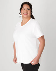 Hanes Just My Size Cotton Jersey Short Sleeve V-Neck T-Shirt (Plus Size)