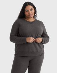 Hanes Just My Size EcoSmart Women's Fleece Sweatshirt, V-Notch (Plus Size)