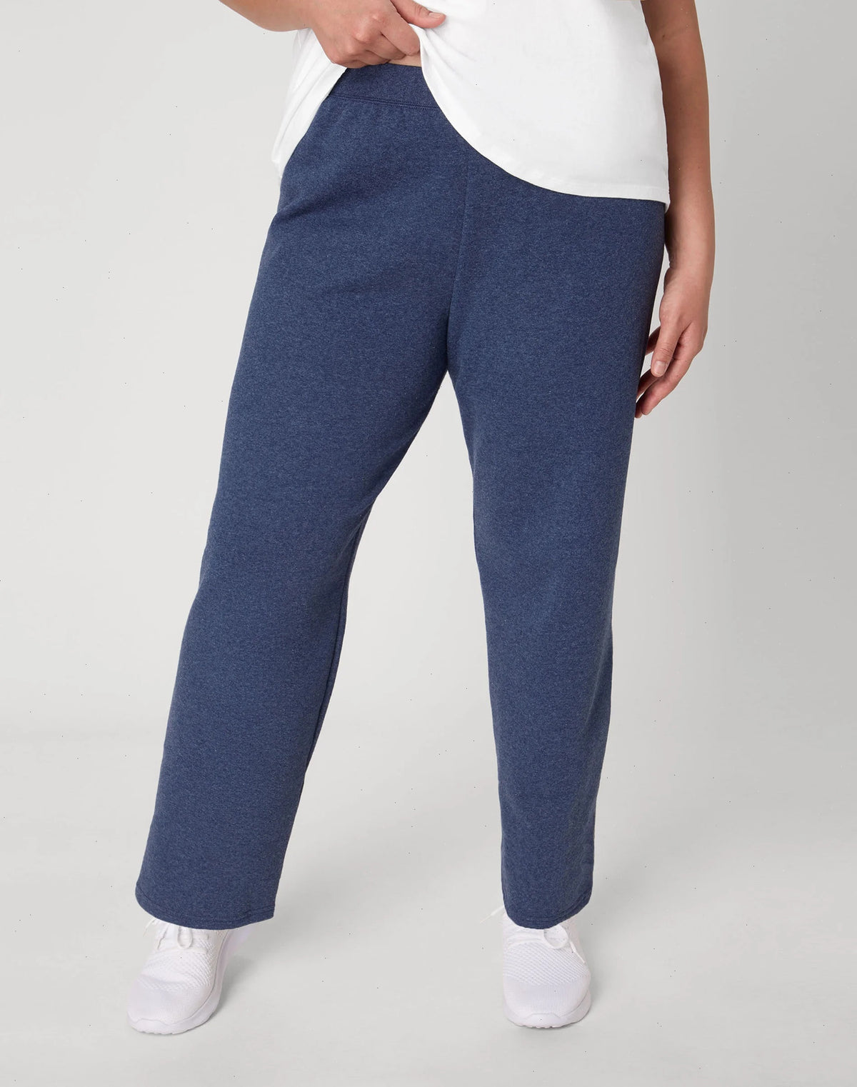 Hanes Just My Size EcoSmart Women's Fleece Sweatpants, Open Leg, 30.5" (Plus Size)