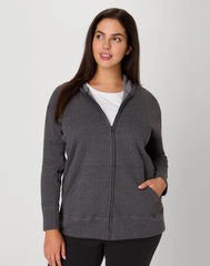 Hanes Just My Size EcoSmart Women's Full-Zip Fleece Hoodie (Plus Size)