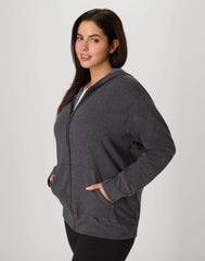 Hanes Just My Size EcoSmart Women's Full-Zip Fleece Hoodie (Plus Size)
