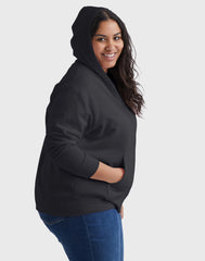 Hanes Just My Size EcoSmart Women's Full-Zip Fleece Hoodie (Plus Size)
