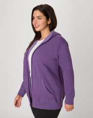 Hanes Just My Size EcoSmart Women's Full-Zip Fleece Hoodie (Plus Size)