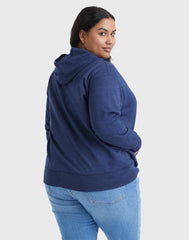 Hanes Just My Size EcoSmart Women's Full-Zip Fleece Hoodie (Plus Size)