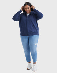 Hanes Just My Size EcoSmart Women's Full-Zip Fleece Hoodie (Plus Size)