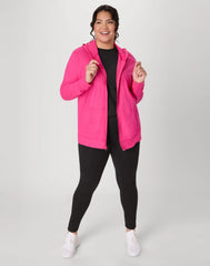 Hanes Just My Size Women's Full-Zip Slub Hoodie (Plus Size)