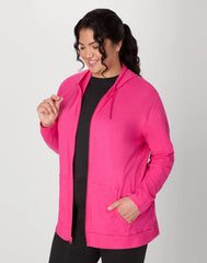 Hanes Just My Size Women's Full-Zip Slub Hoodie (Plus Size)