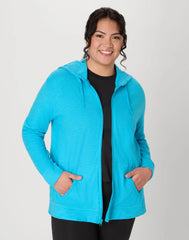 Hanes Just My Size Women's Full-Zip Slub Hoodie (Plus Size)