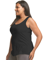 Hanes Just My Size Women&rsquo;s Cotton Jersey Tank, Shirttail Hem (Plus Size)