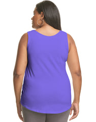 Hanes Just My Size Women&rsquo;s Cotton Jersey Tank, Shirttail Hem (Plus Size)