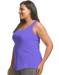 Hanes Just My Size Women&rsquo;s Cotton Jersey Tank, Shirttail Hem (Plus Size)