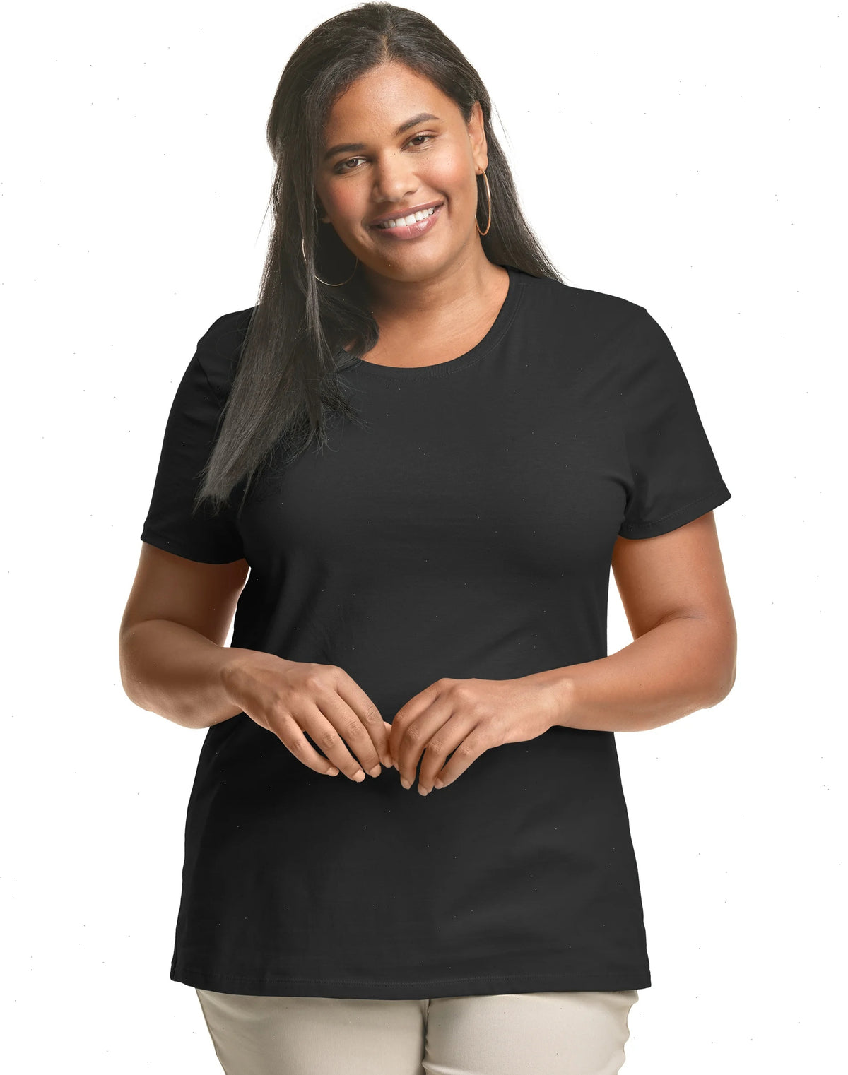 Hanes Just My Size Women&rsquo;s Cotton Crewneck T-Shirt (Plus Size)