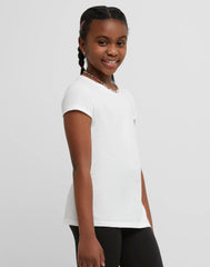 Hanes Essentials Girls' Cotton T-Shirt, 2-Pack