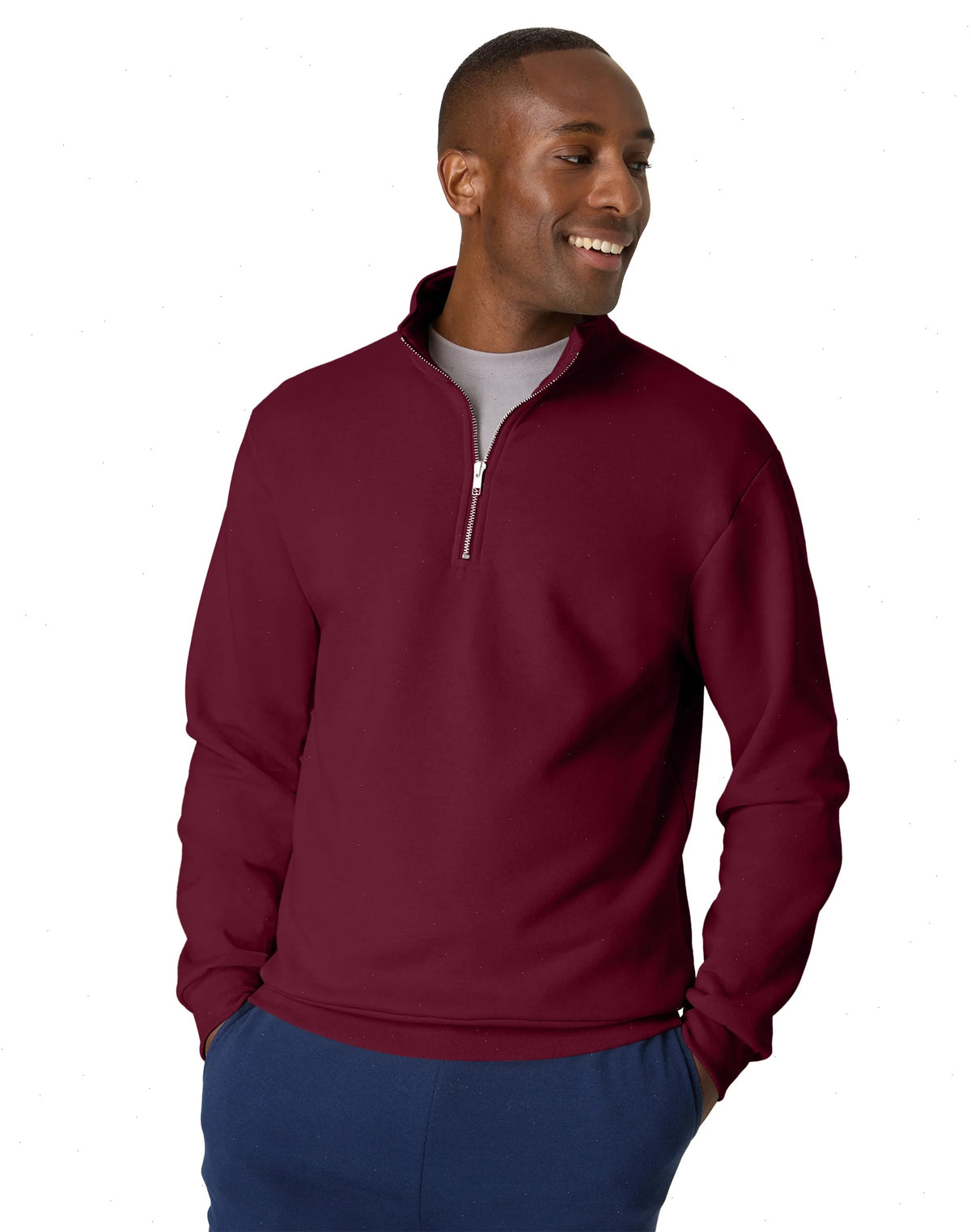 Hanes EcoSmart Men’s Fleece Quarter-Zip Pullover