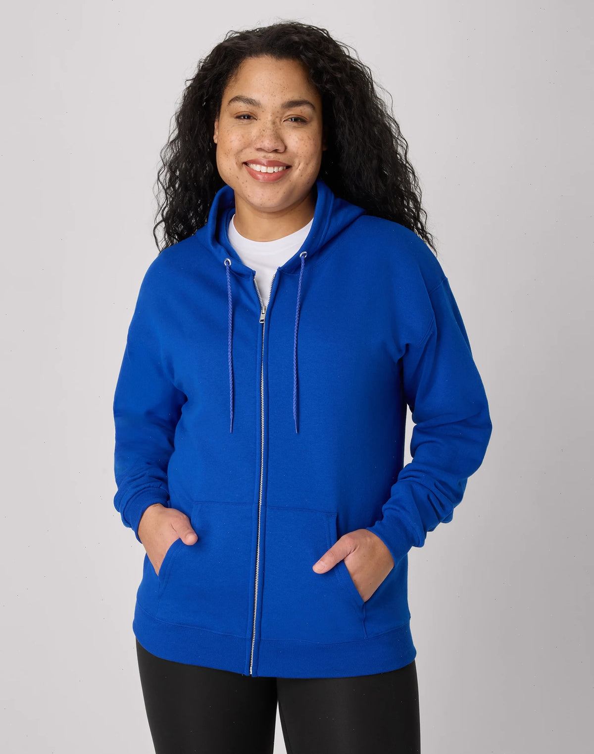 Hanes EcoSmart Unisex Full-Zip Fleece Hoodie