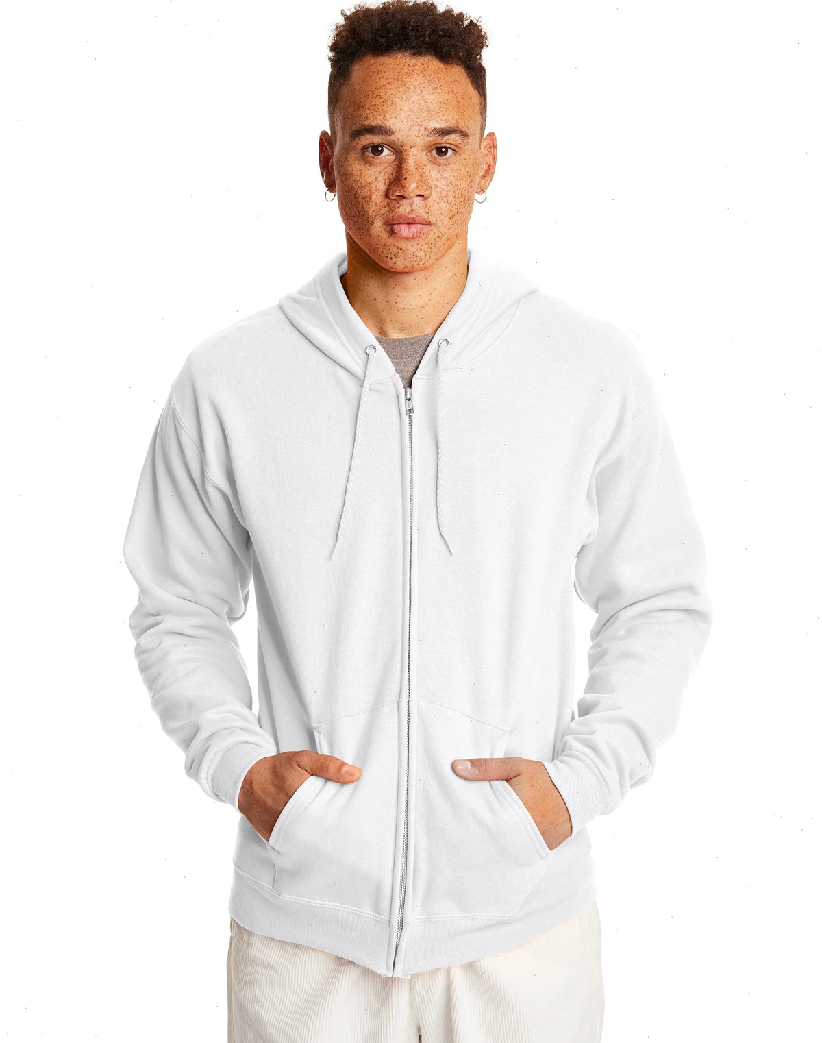 Hanes EcoSmart Unisex Full-Zip Fleece Hoodie