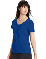 Hanes Perfect-T Women's V-Neck Cotton T-Shirt, Value 2-Pack