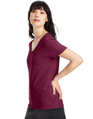 Hanes Perfect-T Women's V-Neck Cotton T-Shirt, Value 2-Pack