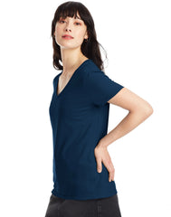 Hanes Perfect-T Women's V-Neck Cotton T-Shirt, Value 2-Pack