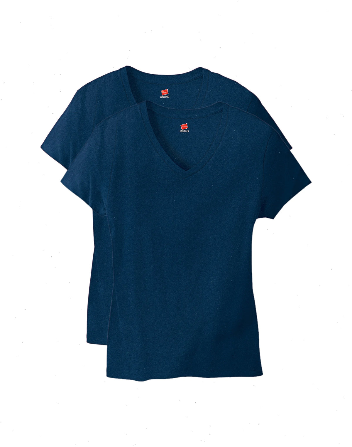 Hanes Perfect-T Women's V-Neck Cotton T-Shirt, Value 2-Pack