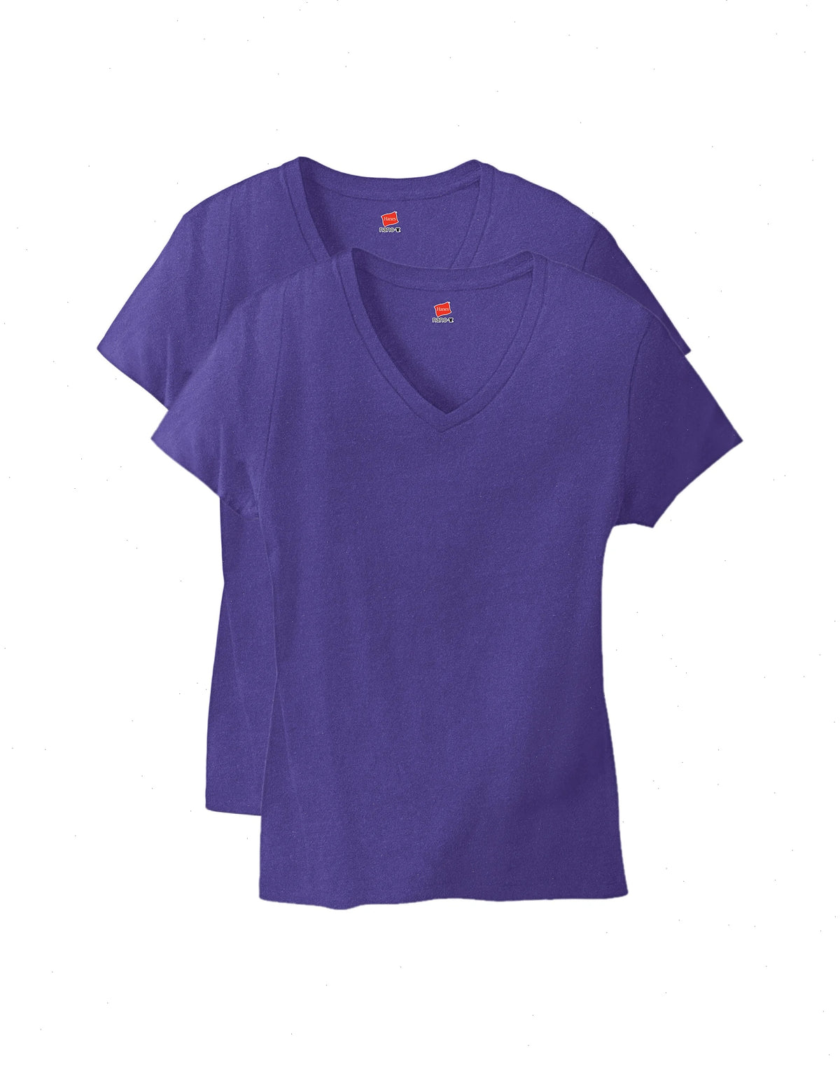 Hanes Perfect-T Women's V-Neck Cotton T-Shirt, Value 2-Pack