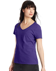 Hanes Perfect-T Women's V-Neck Cotton T-Shirt, Value 2-Pack