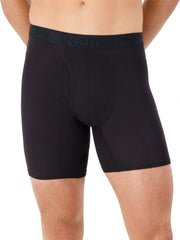 Hanes Originals Men's SuperSoft Boxer Briefs Underwear, Viscose from Bamboo, Black, 3-Pack