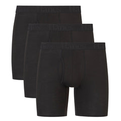 Hanes Originals Men's SuperSoft Boxer Briefs Underwear, Viscose from Bamboo, Black, 3-Pack