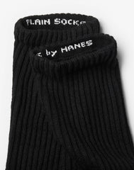 Hanes Unisex Plain Black Socks Pack, 6 Pairs, Crew Socks