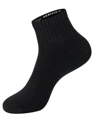 Hanes Unisex Plain Black Socks Pack, 6 Pairs, Ankle Socks