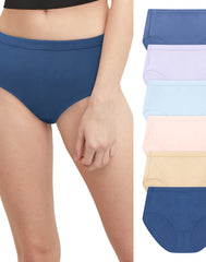 Hanes Pure Comfort Women’s Brief Underwear, Organic Cotton, Assorted, 6-Pack
