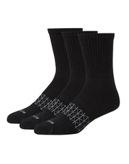 Hanes Absolute Active Men&rsquo;s Cushioned Crew Socks, Shoe Sizes 6-12, 3-Pairs