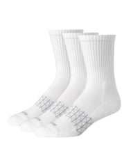 Hanes Absolute Active Men&rsquo;s Cushioned Crew Socks, Shoe Sizes 6-12, 3-Pairs