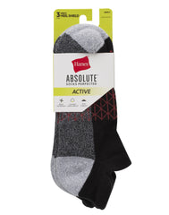 Hanes Absolute Active Men&rsquo;s Cushioned Heel Shield Socks, Shoe Sizes 6-12, 3-Pairs