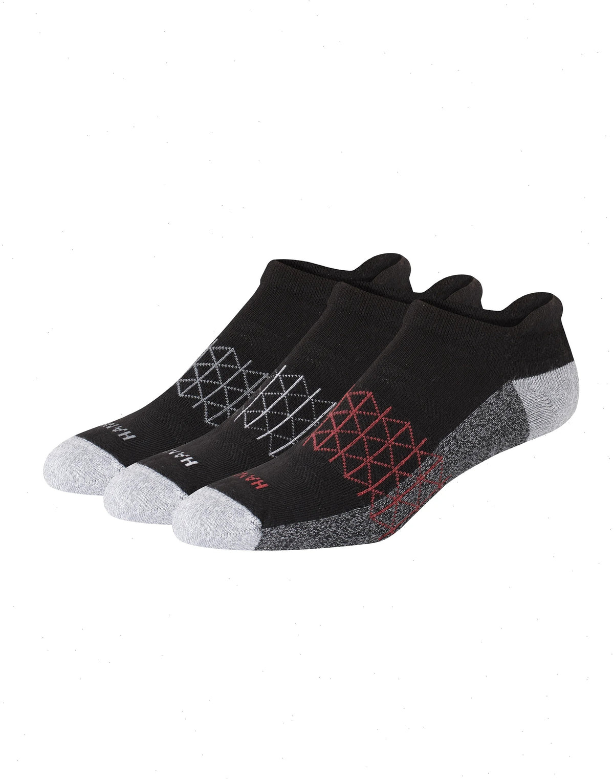 Hanes Absolute Active Men&rsquo;s Cushioned Heel Shield Socks, Shoe Sizes 6-12, 3-Pairs