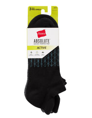 Hanes Absolute Active Men&rsquo;s Cushioned Heel Shield Socks, Shoe Sizes 6-12, 3-Pairs