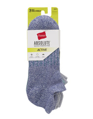 Hanes Absolute Active Men&rsquo;s Cushioned Heel Shield Socks, Shoe Sizes 6-12, 3-Pairs