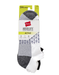 Hanes Absolute Active Men&rsquo;s Cushioned Heel Shield Socks, Shoe Sizes 6-12, 3-Pairs