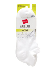 Hanes Absolute Active Men&rsquo;s Cushioned Heel Shield Socks, Shoe Sizes 6-12, 3-Pairs