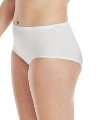 Hanes Women's Cotton Brief Underwear, Moisture-Wicking, 6-Pack